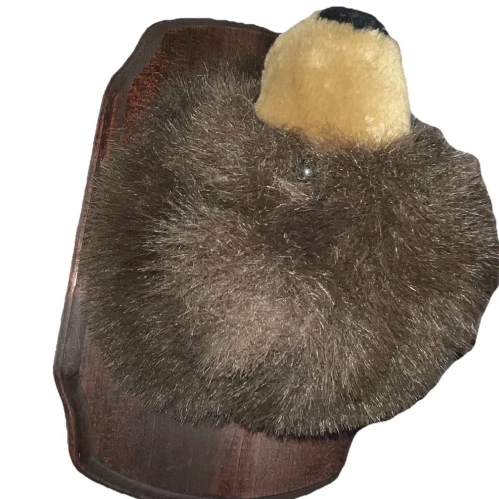 Plush mounted animal heads. Kids room - cabin  humor